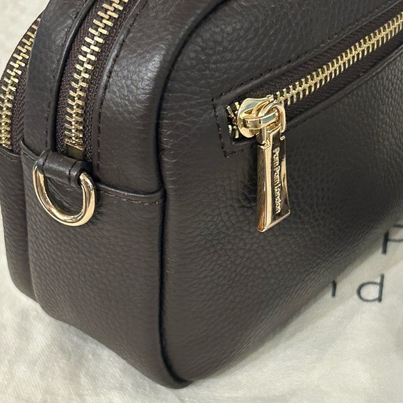 Pom Pom London Original/Mayfair  Leather Bag CONKER NEW!!!! Never carried- $99! - Picture 10 of 13